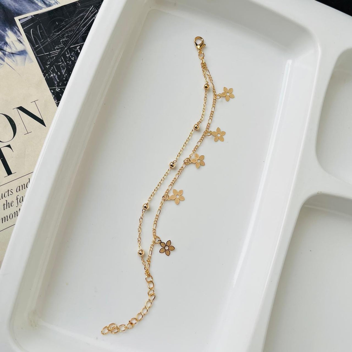 Flower Layered Bracelet