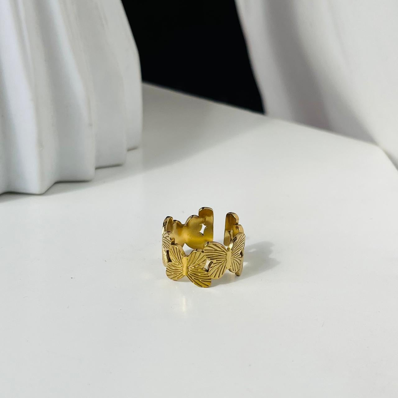 Adjustable Butterfly Ring ~Anti Tarnish