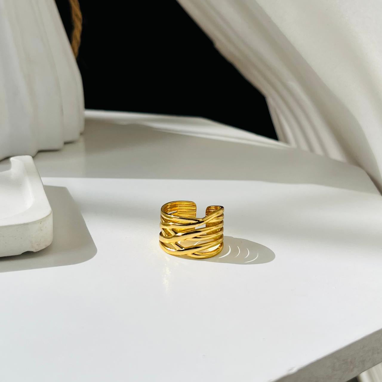 Florence Adjustable Ring ~ Anti Tarnish