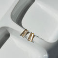 Small White Two Layer Earrings