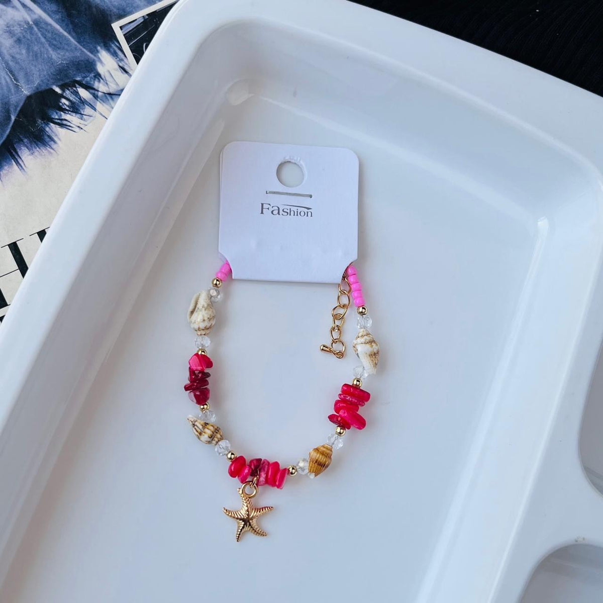 Pink Star Fish Bracelet