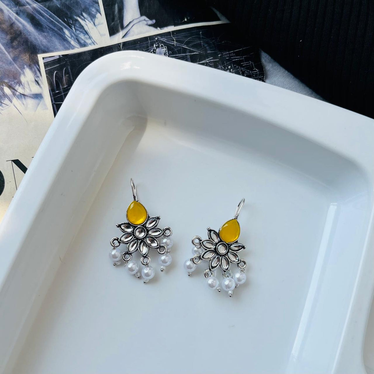 Yellow Naina Earrings