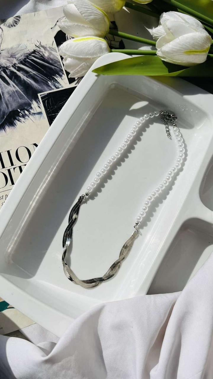 Silver Pearl Necklace