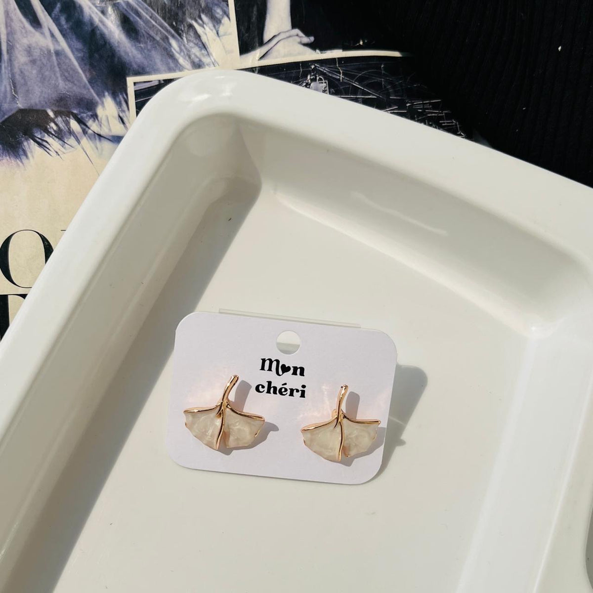 White Rylee Earrings