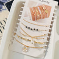 Daisy Pearl Bracelet Stack ( 6 Bracelet )