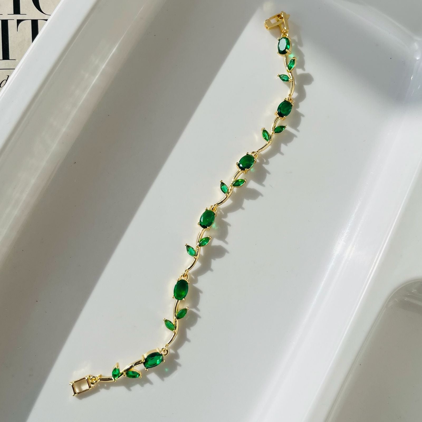 Green Tulip Bracelet ~ Anti Tarnish