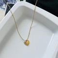 Diamond Heart Necklace ~ Anti Tarnish