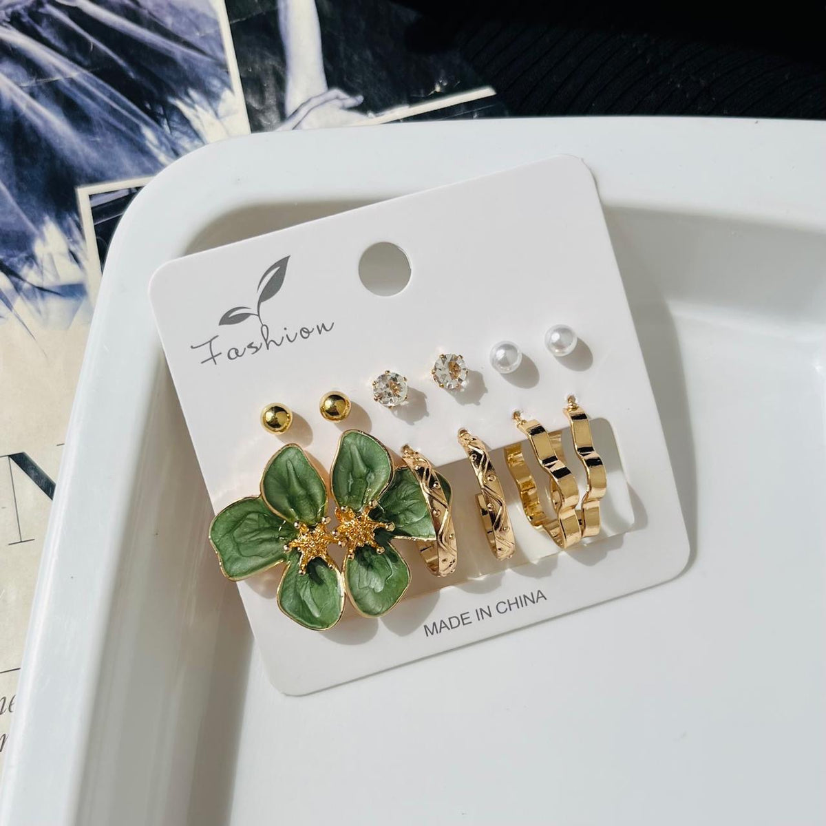Flower Earrings Combo ( 6 pieces)