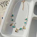 Cyan Beach Charms Necklace