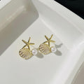White Shell Pearl Earrings