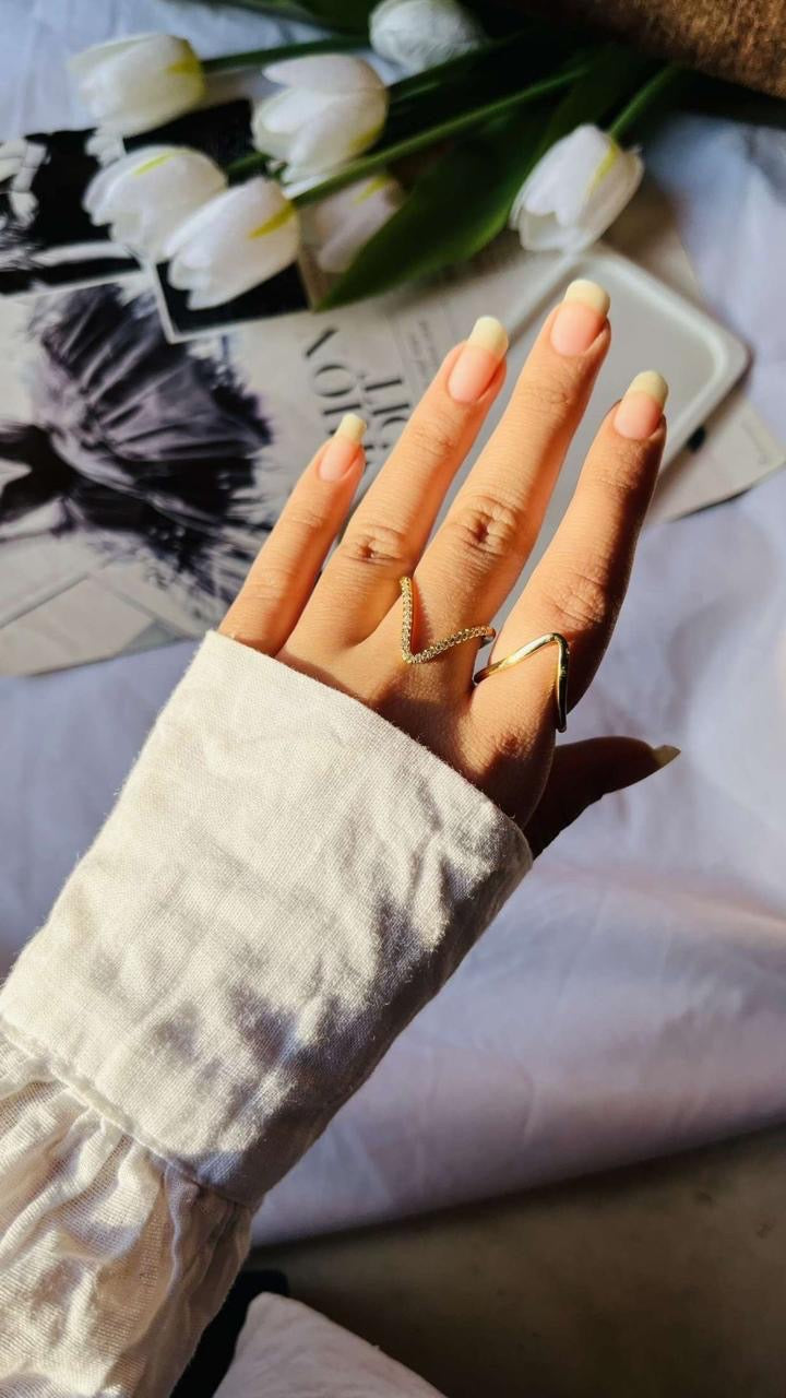 V Diamond Ring ~ Anti Tarnish ~ Adjustable