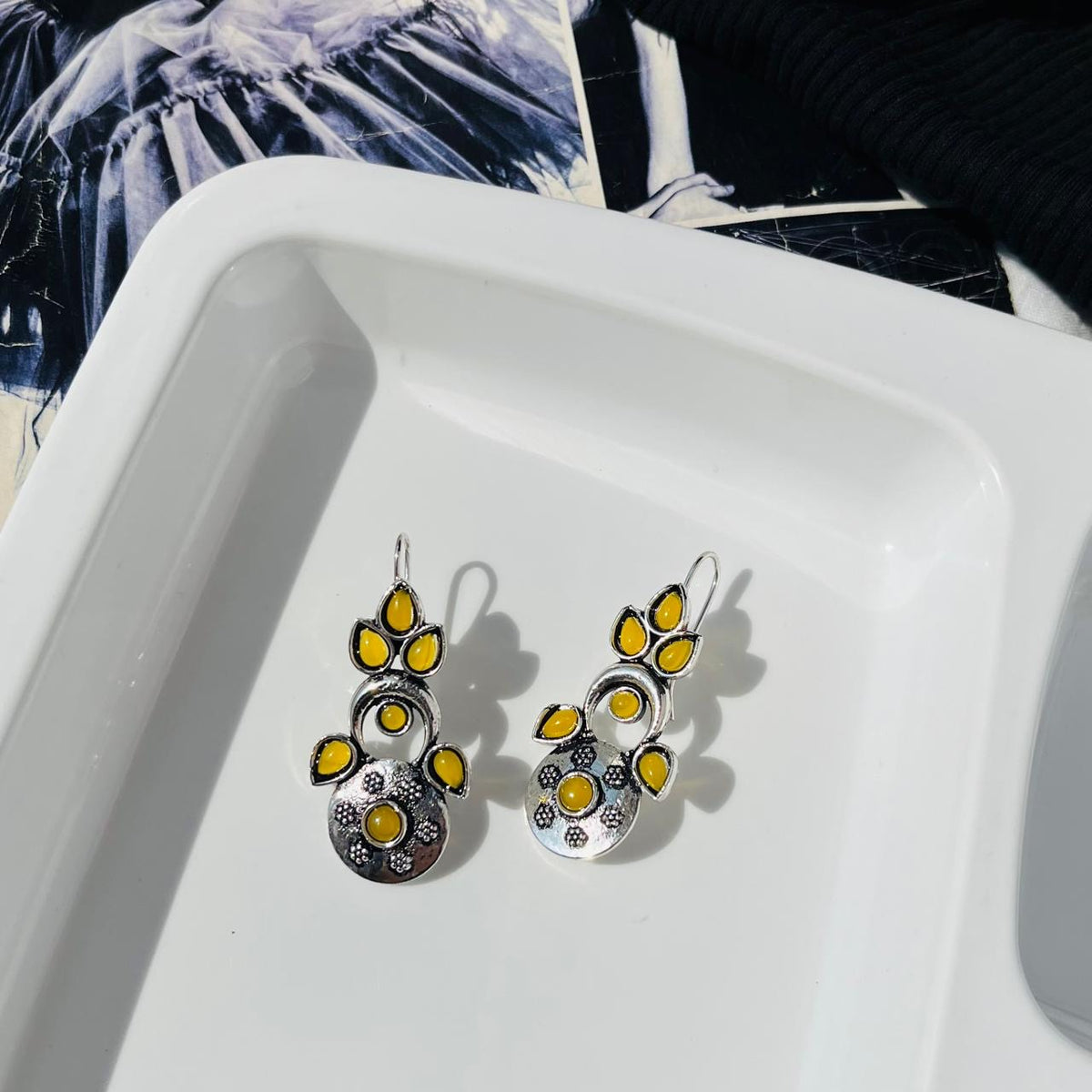 Yellow Ishika Earrings