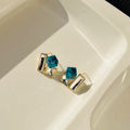 Blue Diamond Earrings