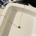 Green Stone Necklace ~ Anti Tarnish