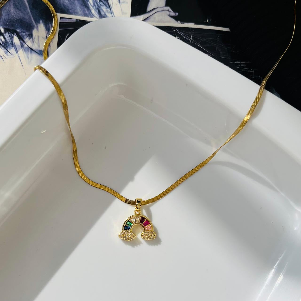 Rainbow Necklace ~ Anti Tarnish