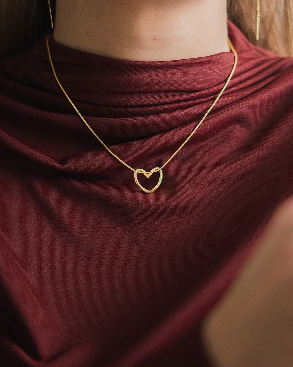 Open Heart Necklace ~ Anti Tarnish