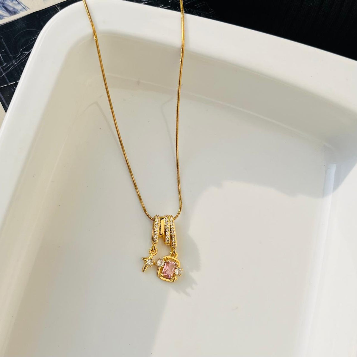 Pink Dawn Necklace ~ Anti Tarnish