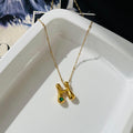 Bubble Diamond initial Necklace ~ Anti Tarnish