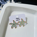 Blue Star Fish Earrings