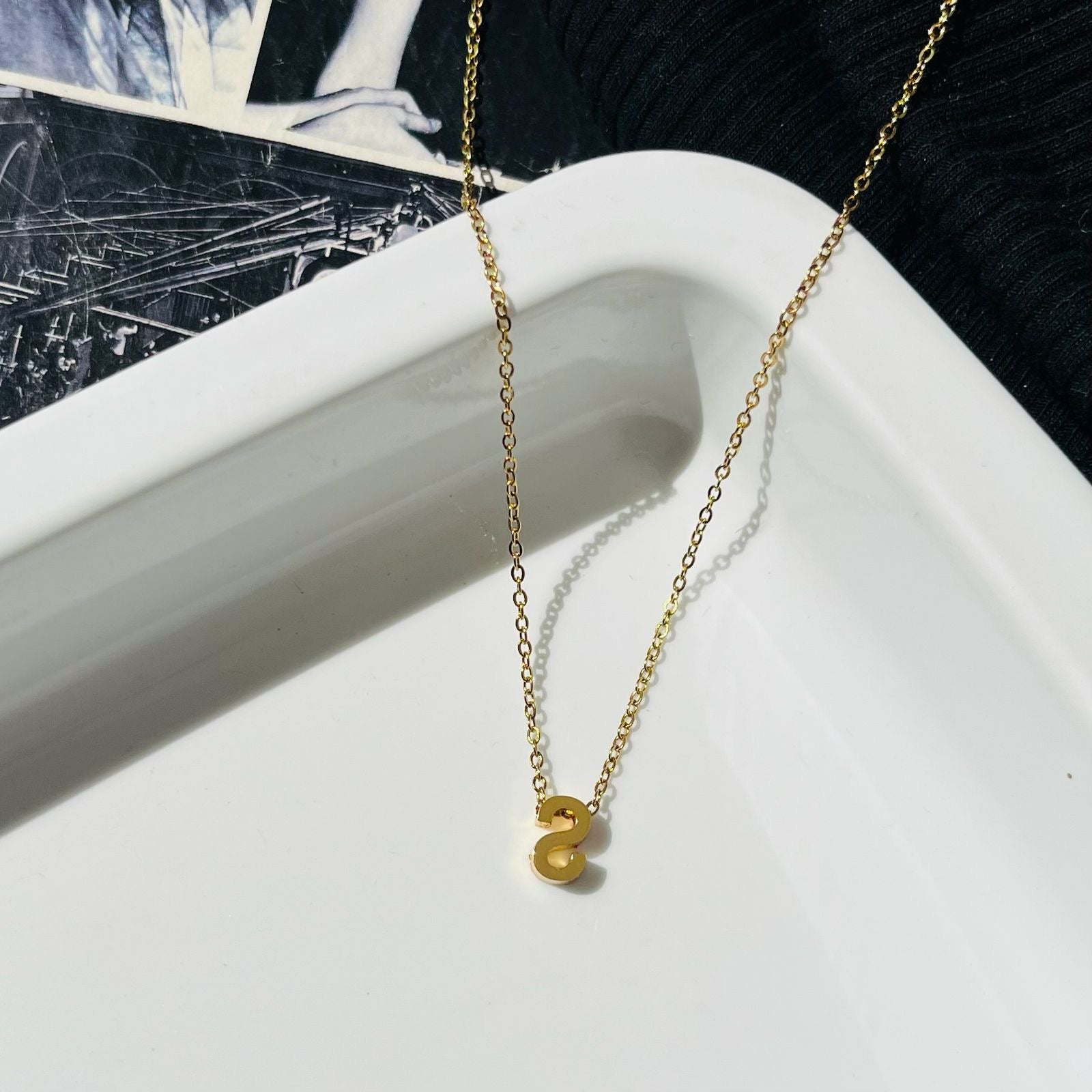 S Initial Necklace ~ Anti Tarnish