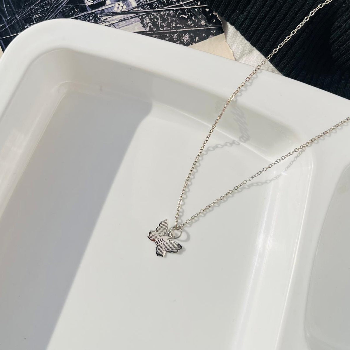 Silver Butterfly Necklace