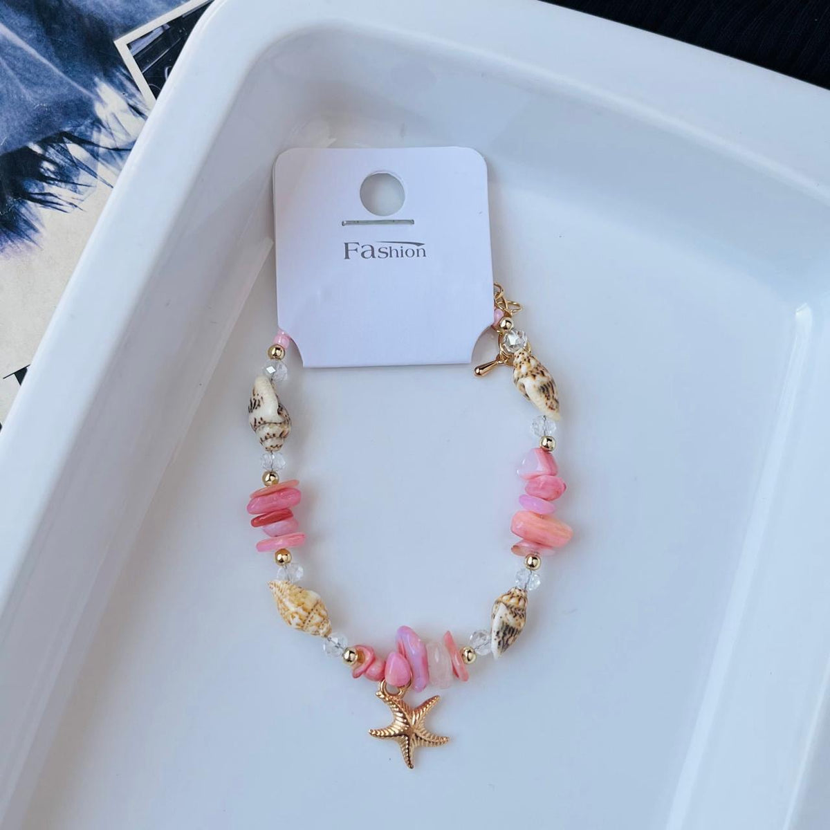 Pink Star Fish Bracelet