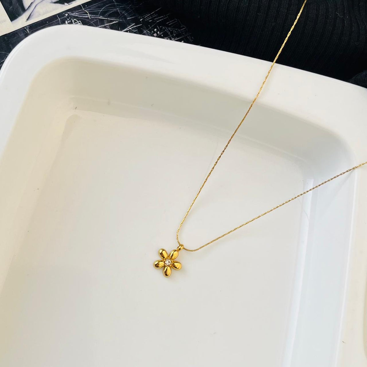Flower Necklace ~ Anti Tarnish
