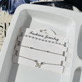 Silver Butterfly Pearl Bracelet Stack