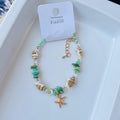 Cyan Green Star Fish Bracelet