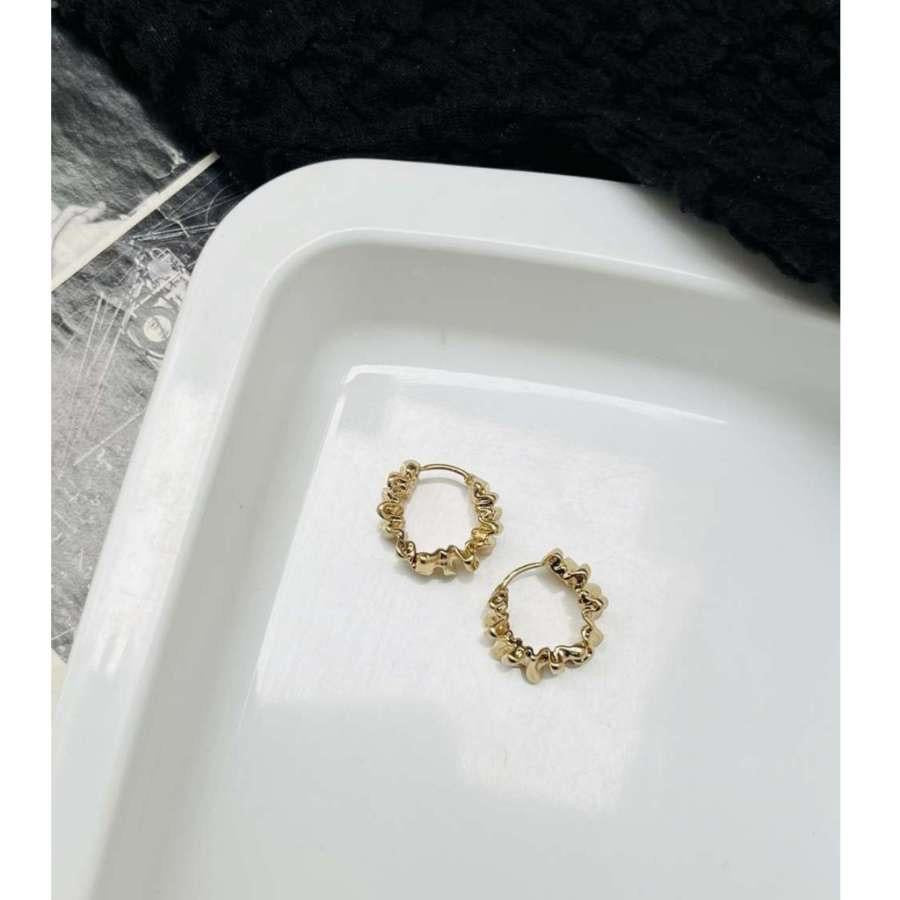 Textured Hoops ~ Anti Tarnish