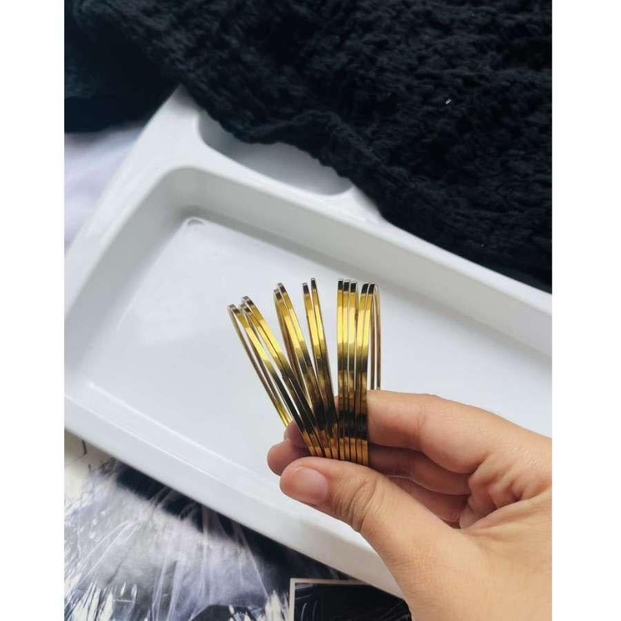 Golden Bangles ~ 12 pieces (size 2*8)