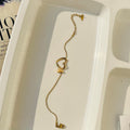 A Initial Heart Bracelet ~ Anti Tarnish