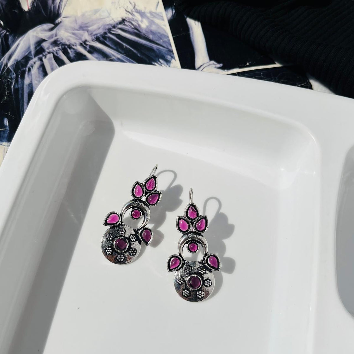Purple Pink Ishika Earrings
