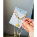 Sunflower Layered Necklace