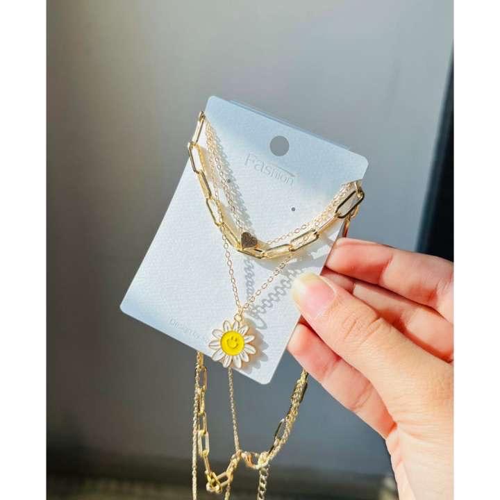 Sunflower Layered Necklace