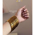 Golden Bangles ~ 12 pieces (size 2*8)
