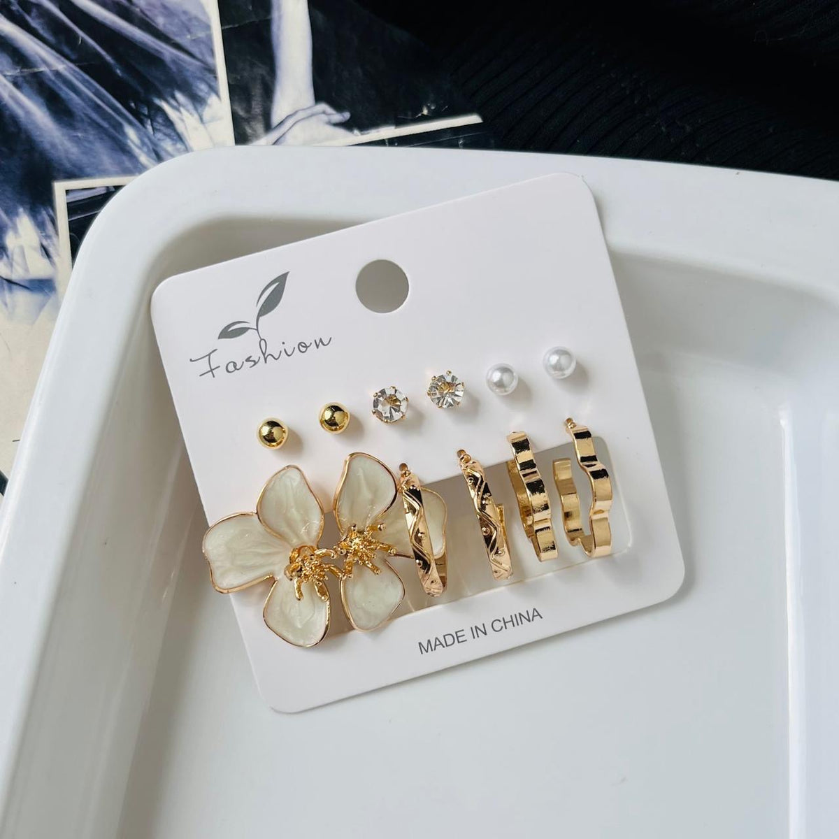 Flower Earrings Combo ( 6 pair )