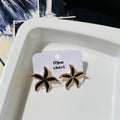 Black Starfish Earrings