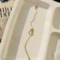 K Initial Heart Bracelet ~ Anti Tarnish
