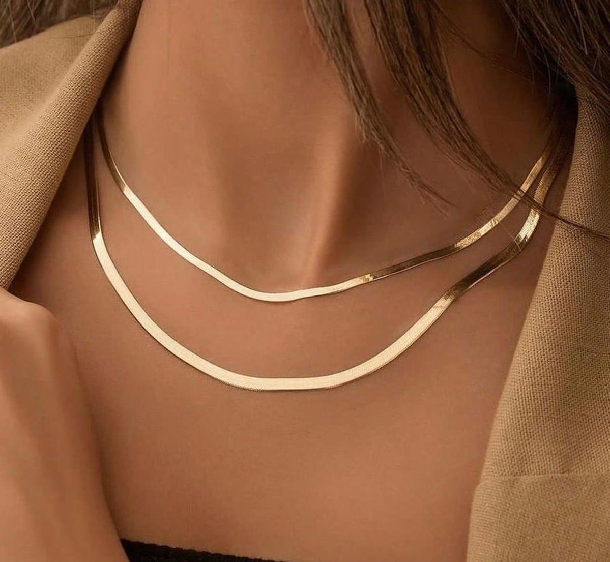 Two Layer Snake Chain Necklace