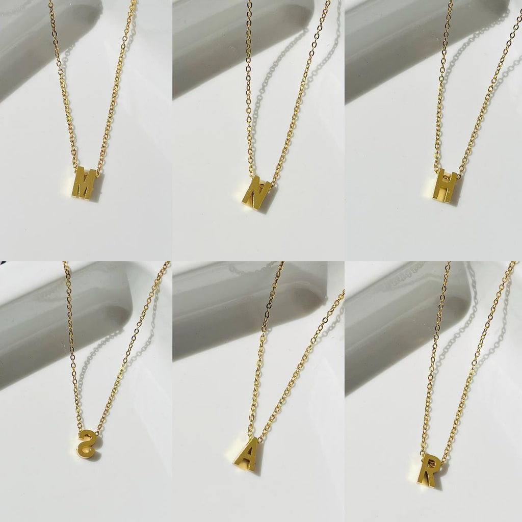 Minimal Initial Necklace (Anti Tarnish)