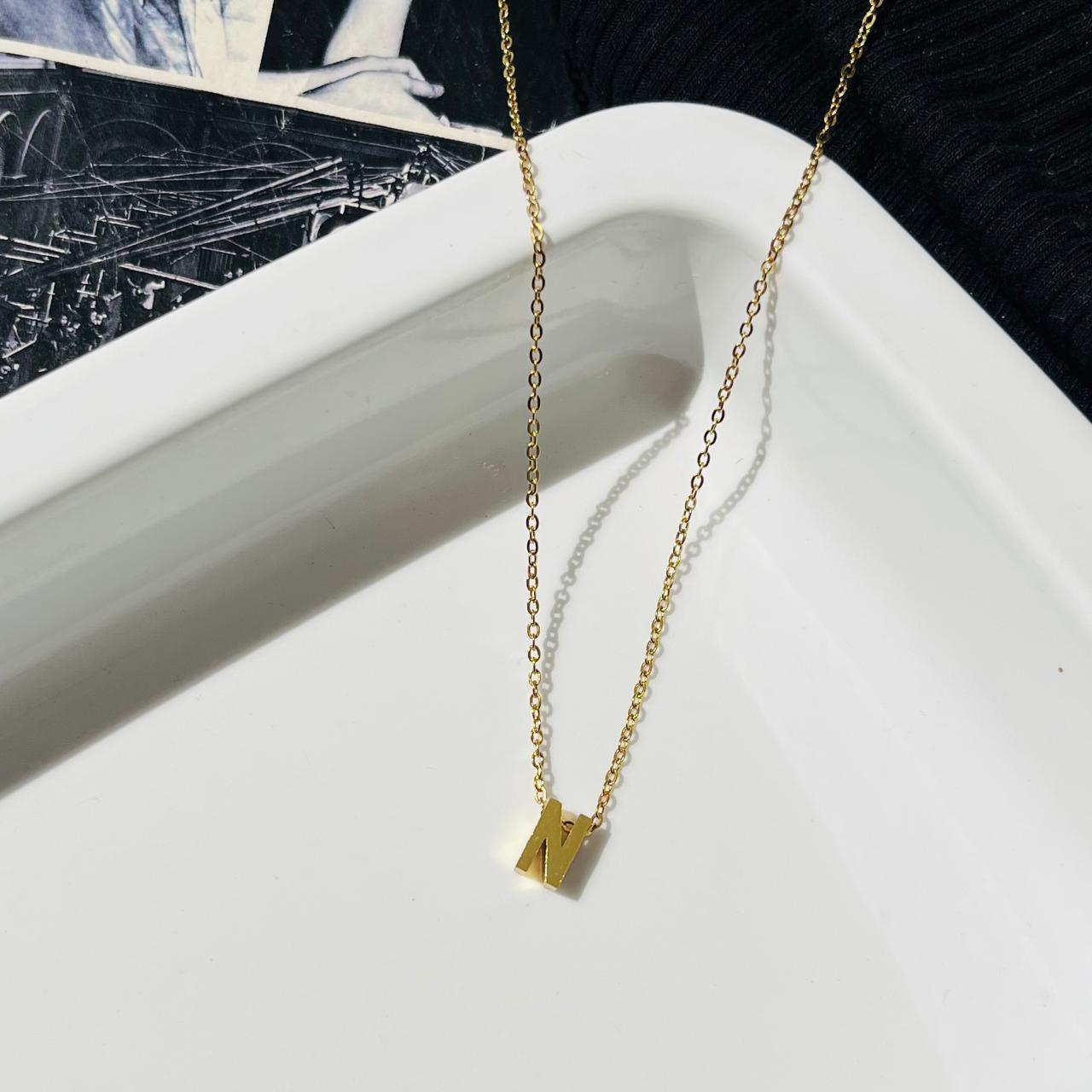 Minimal Initial Necklace (Anti Tarnish)