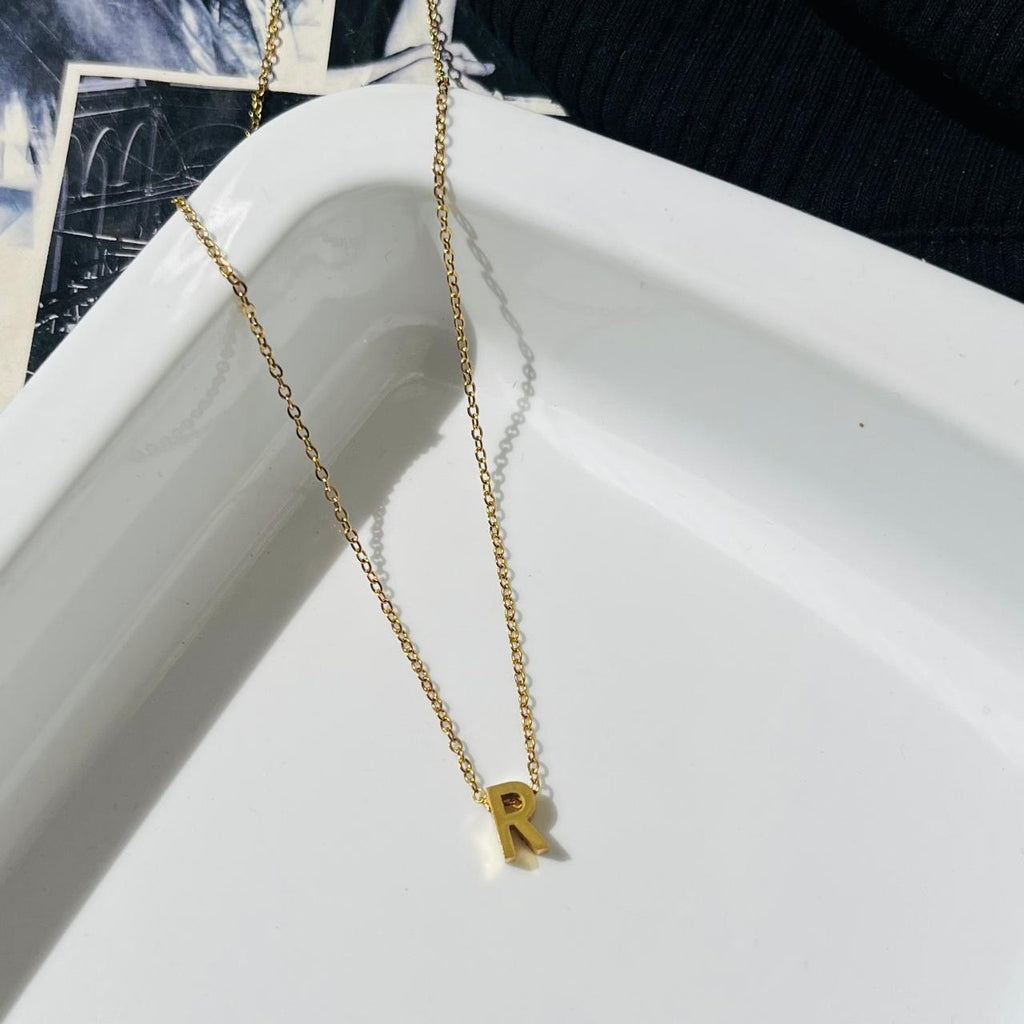 Minimal Initial Necklace (Anti Tarnish)