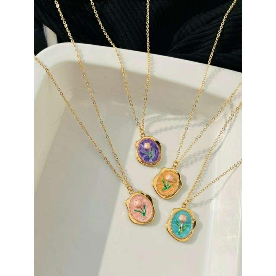 Pastel Floral Necklace