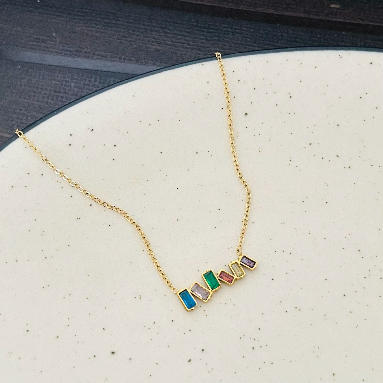 Multi-stone Necklace~ Anti Tarnish