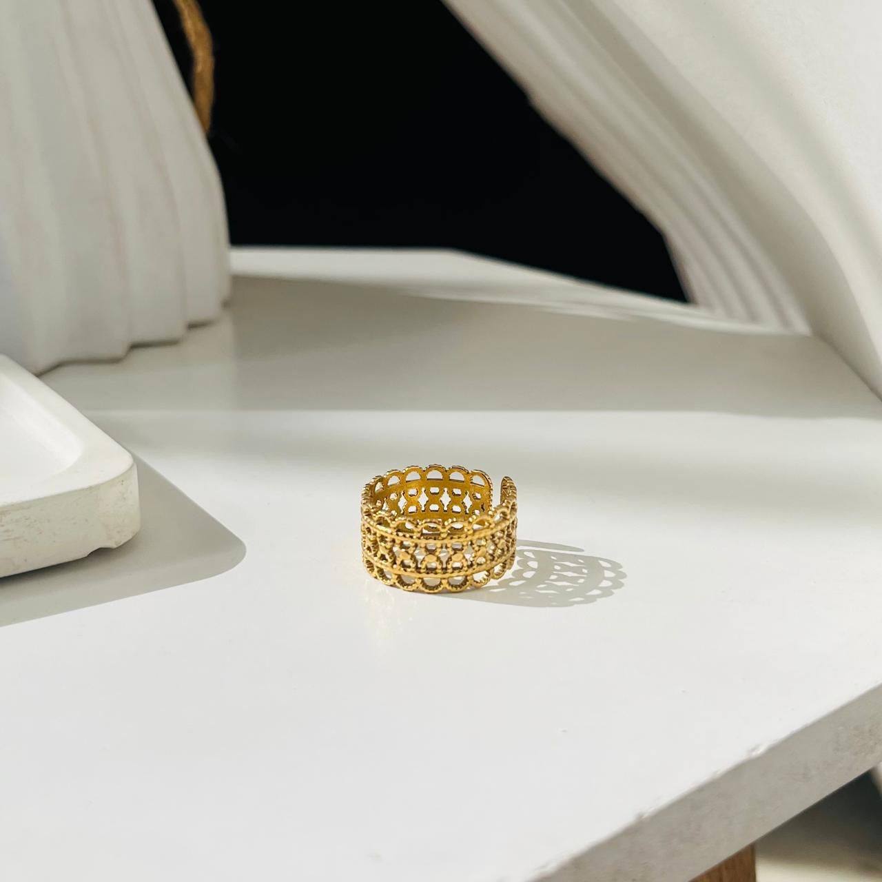 Chain Adjustable Ring ~ Anti Tarnish