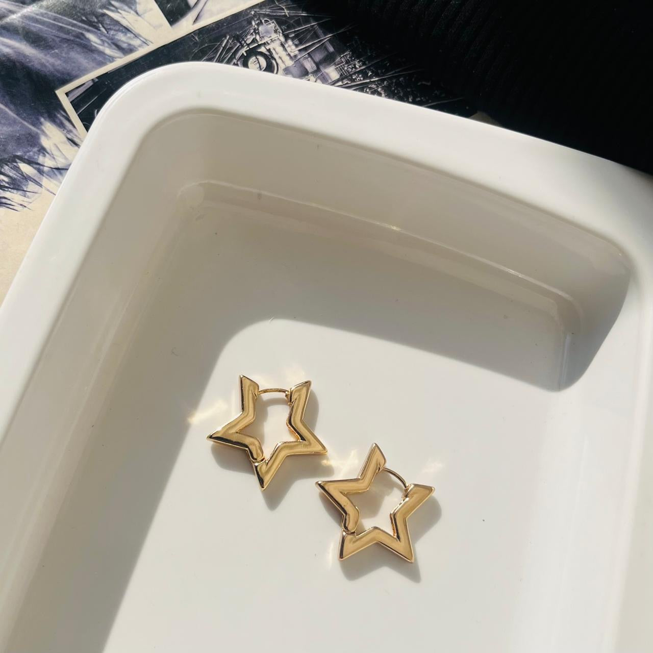 Star Hoops ~ Anti Tarnish