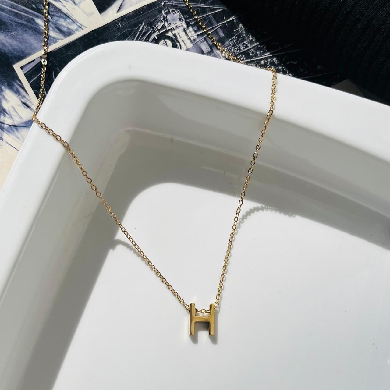 H Initial Necklace ~ Anti Tarnish