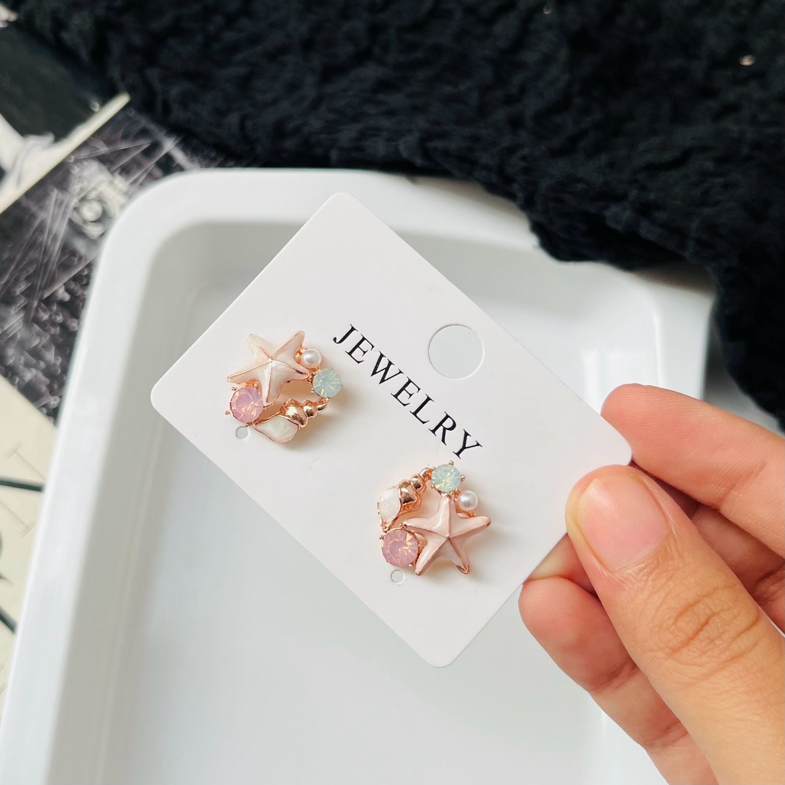 Rose gold Small Shell Earrings