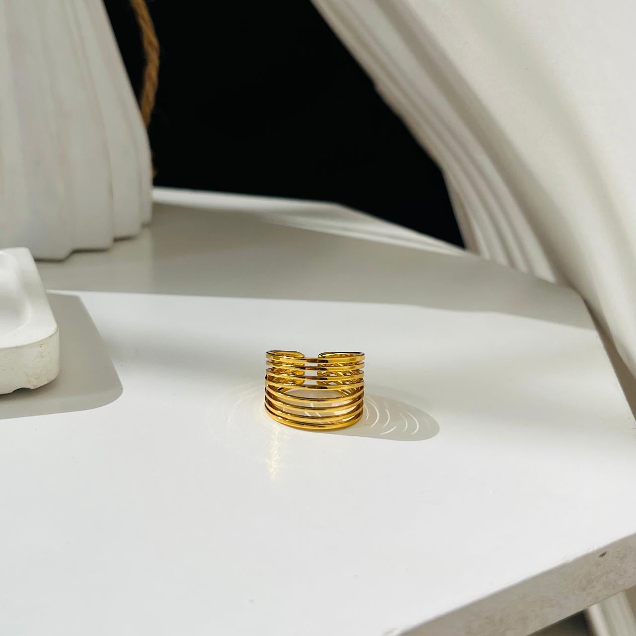 Ivy Adjustable Ring ~ Anti Tarnish